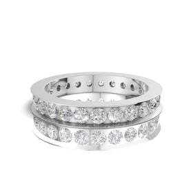 1.00 CTW Round Lab-Grown Diamond Eternity Band in 14K Gold | D Color VVS2 | Channel Set